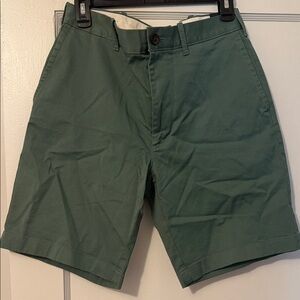 J. Crew Forest Green Flat Front Shorts